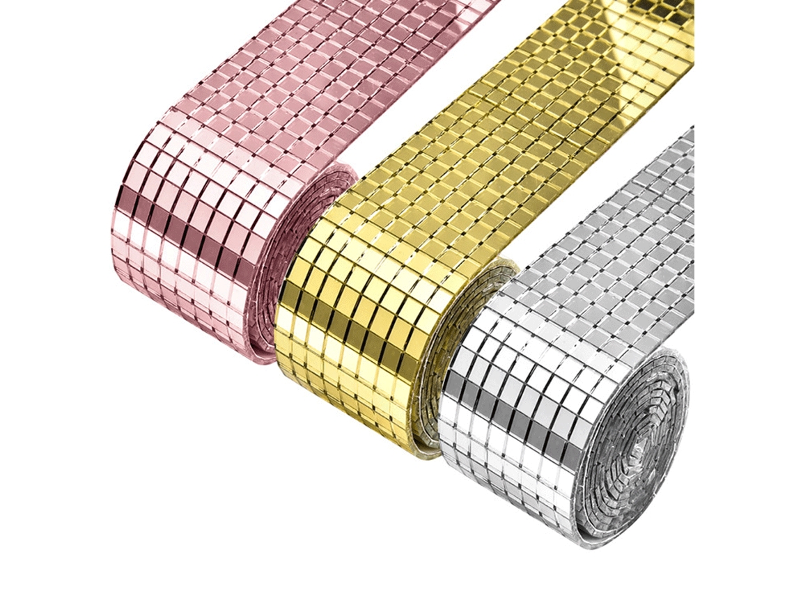 Adesivo Decorativo, Mini Mosaicos De Espelho De 5 X 5 Mm, Azulejos Espelhados Autoadesivos