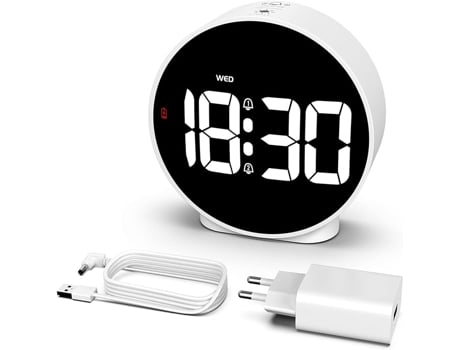 Despertador Digital, Pequeno Relgio Operado Por Bateria Com Alarme Duplo, Soneca, 4 Nveis De Brilho, Exibio Da Semana, Hora Do Alarme Jaicom