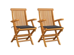 Folding Chair, Folding Chairs Vidaxl Antracite Teca (n/a)