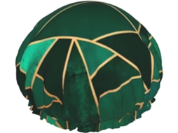 Touca De Banho Com Estampa Geométrica Preta E Dourada – Reutilizável, Dupla Camada, Essencial Para Viagens, Ideal Para