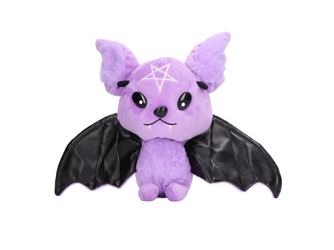 Primerox brinquedo de Pelúcia de Morcego Macio Decorativo Natal Halloween para Crianças Adultos Roxo
