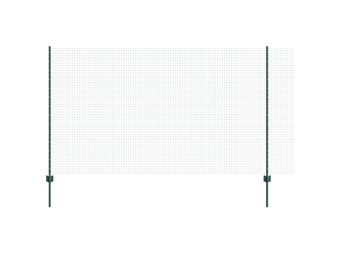 Conjunto 1 Cerca Externa Vidaxl Verde Aço (50 X 1,4 M)
