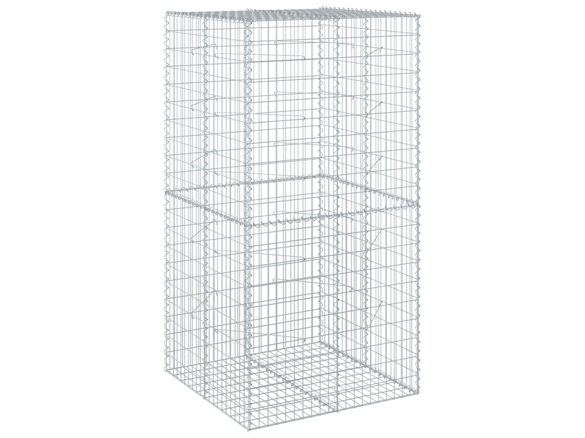 Gabion Basket, Gabion Baskets Vidaxl Prateado Ferro (100 X 100 X 200 Cm)