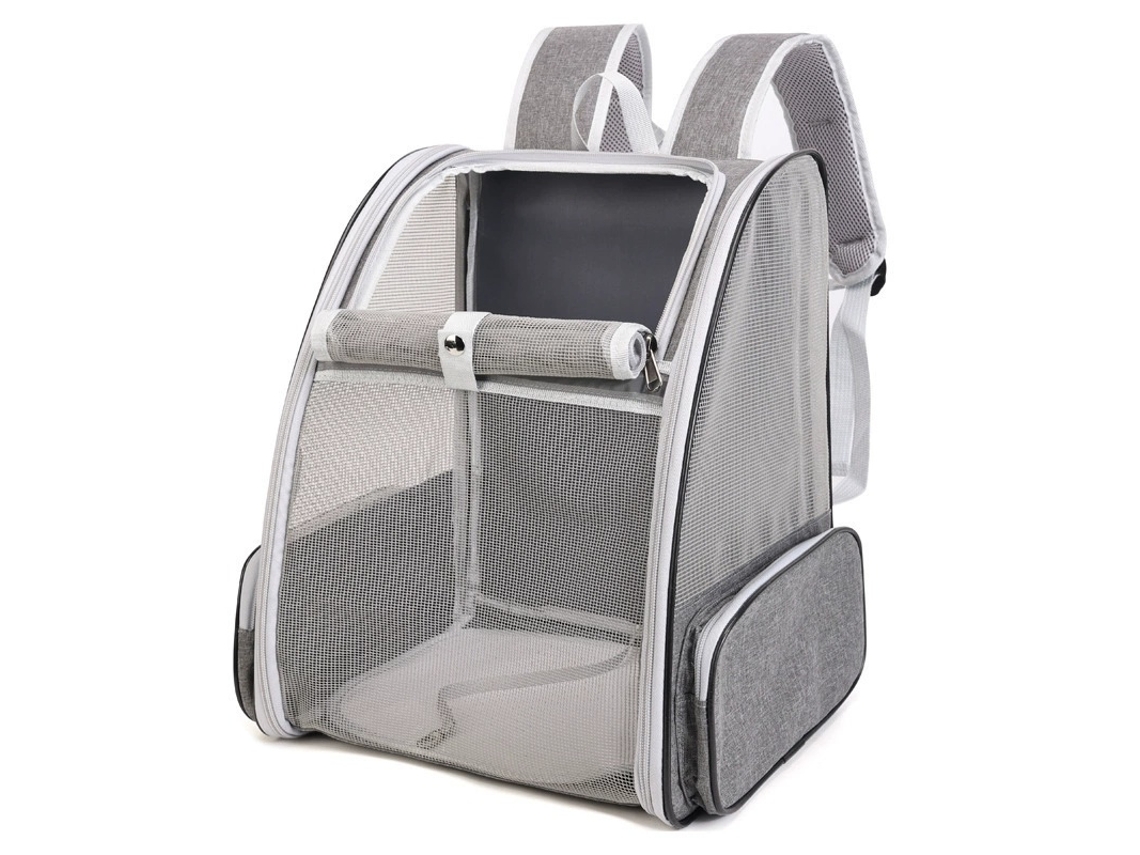 Mochila de Transporte para Cães e Gatos, Até 7 Kg, Cinza AQUAFORGE
