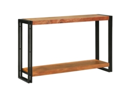 Vidaxl Aparador Castanho 120 X 33 X 75 Cm Madeira Sólida De Acácia