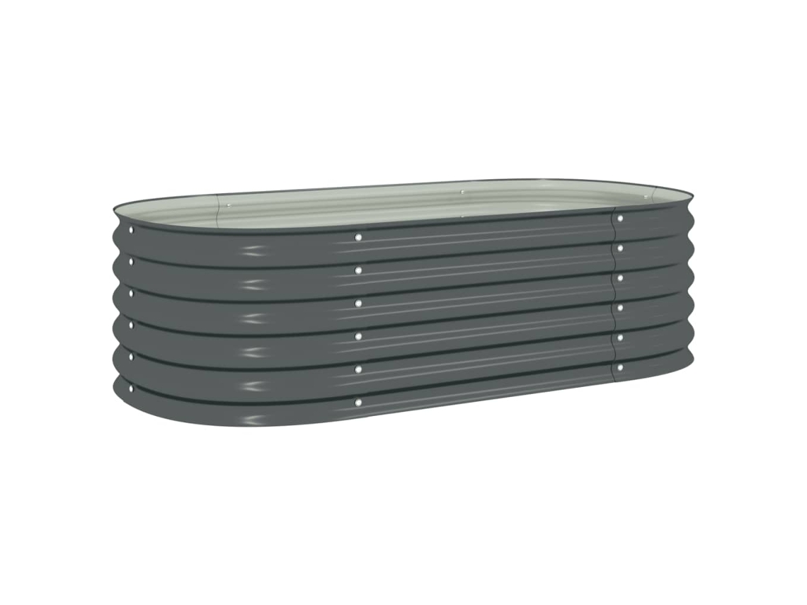 Garden Raised Bed, Garden Raised Beds Vidaxl Cinzeto Aço (160 X 80 X 44 Cm)