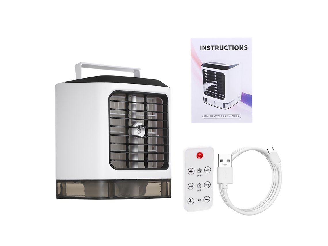 Ar Condicionado Portátil Mini Cooler Usb com Luz Led