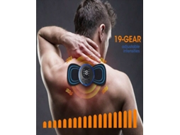 Mini Massageador Elétrico Ems Portátil 19 Níveis Intensidade Terapia Muscular Alívio Dor Pescoço Costas Pernas Braços STELASPLEN