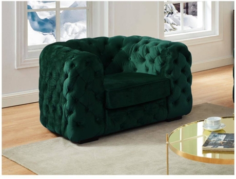 Poltrona VENTE-UNIQUE.PT (Verde - Tecido - 68x112x97 cm)