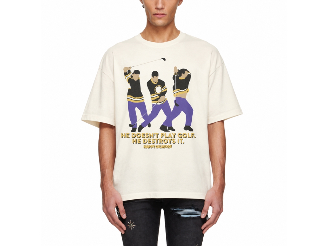 Rockinstone Happy Gilmore He Destroys It Graphic T-shirt Size:l