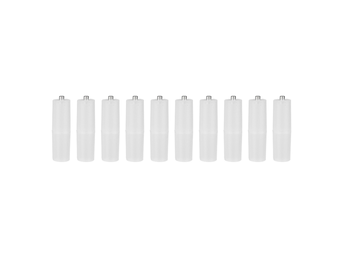 Aetheria 10pcs Conversor de Bateria Aaa para Aa Adaptador Abs Transparente