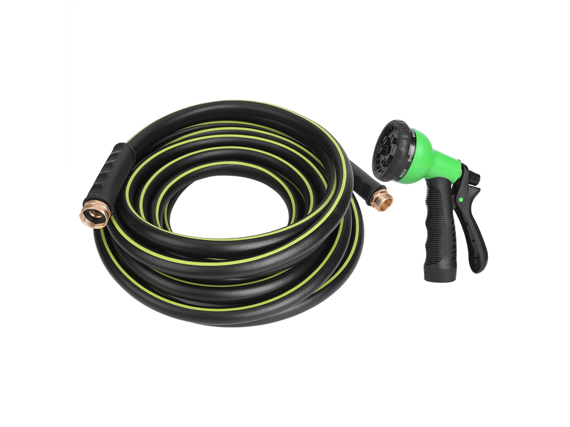 Pistola De Rega De Jardim E Lavagem De Carros Com 8 Modos De Pulverização, Tubo De 10m E Conector Npt De 5/8 Polegada