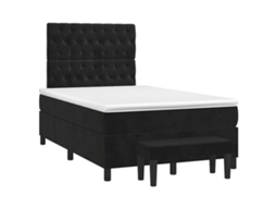 Box Spring Bed, Box Spring Beds Vidaxl Preto Veludo (120 X 190 Cm)