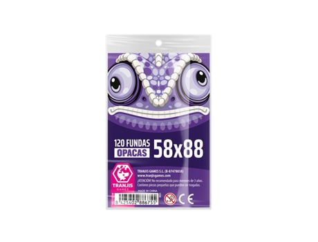 Capas Opacas Camaleão Roxo 58x88 120 U. Tranjis Games Fundas