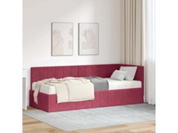 Vidaxl Estrutura De Cama De Canto Com Colchão 2 Unid. Verde Veludo