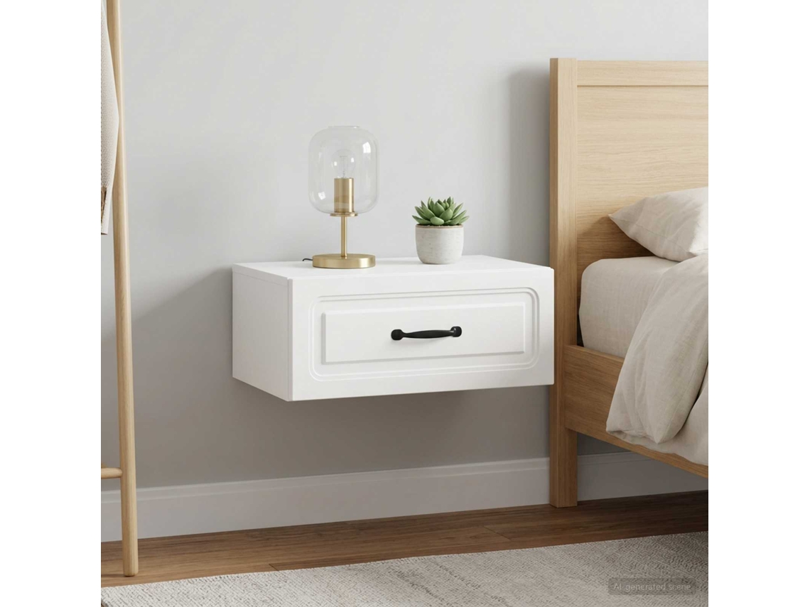 Vidaxl Gabinete De Canto Montado Na Parede 2 Unid. Branco