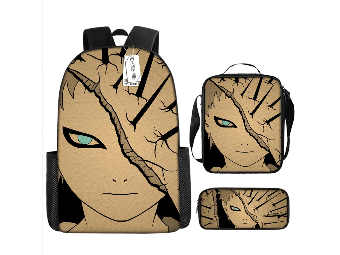 Mochila KOHREE Naruto Conjunto de Três Peças