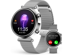 Relógio Inteligente Para Mulheres Atender/fazer Chamadas Rastreador De Fitness Com Tela Amoled De 1 27 Monitor De Frequência Yunzii