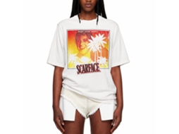 Rockinstone Scarface Movie Sunset White Adult T-shirt Size:m