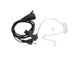 Fone de ouvido Mali tubo acústico 2 pinos com PTT para Icom IC F4TR, F10, F20, branco/preto | S/MARCA