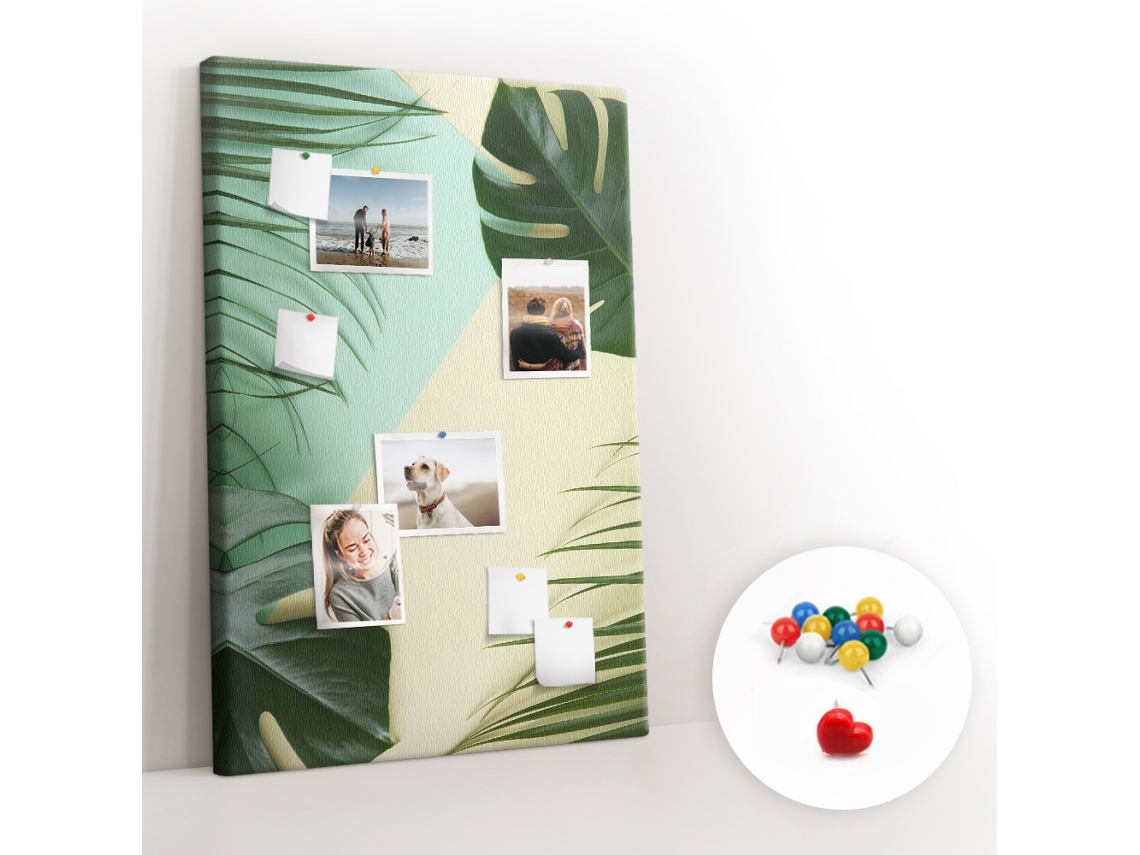 Quadro De Cortiça Com Impressão Monstera Tropical Para O Corredor Espelharte (80x120 Cm)