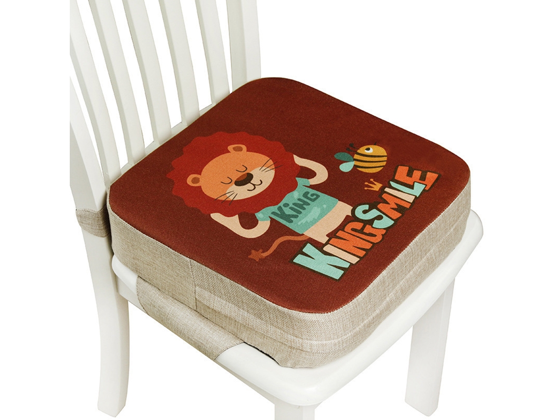 Assento Elevatório Almofada Para Bebê Eifson Linho 10cm Espuma - Leão