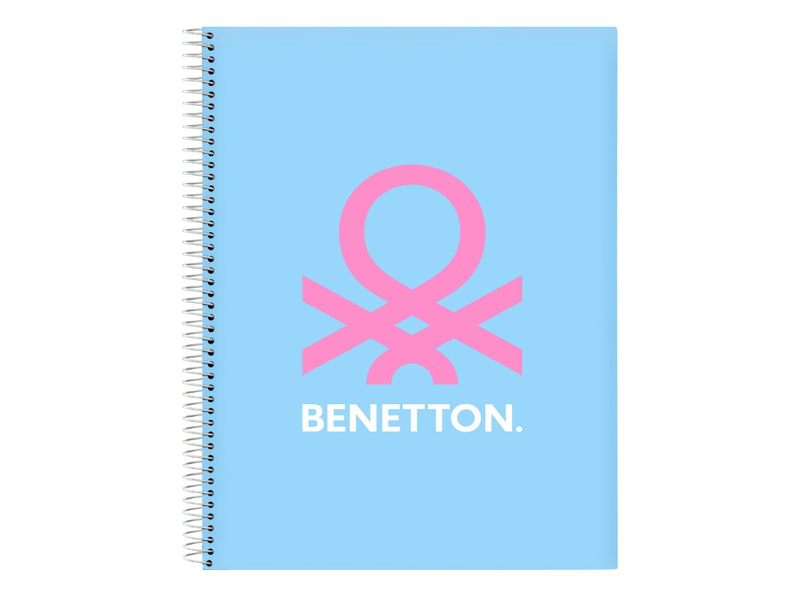 Caderno BENETTON Spring Azul celeste A4 120 Folhas