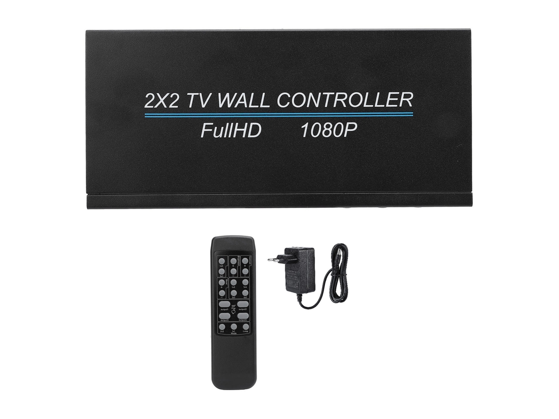 Controlador De Parede De Vídeo 2x2 4k 30hz Com 8 Modos De Splicing E Rotação 180 Graus Plugue Eu