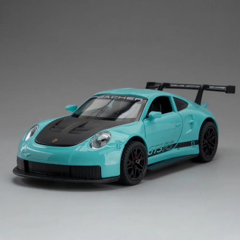 (rs Blue) Miniatura De Carro Esportivo Em Escala 1:32, Com Portas Que Abrem, Luzes E Efeitos Sonoros, Item De Colecionador.
