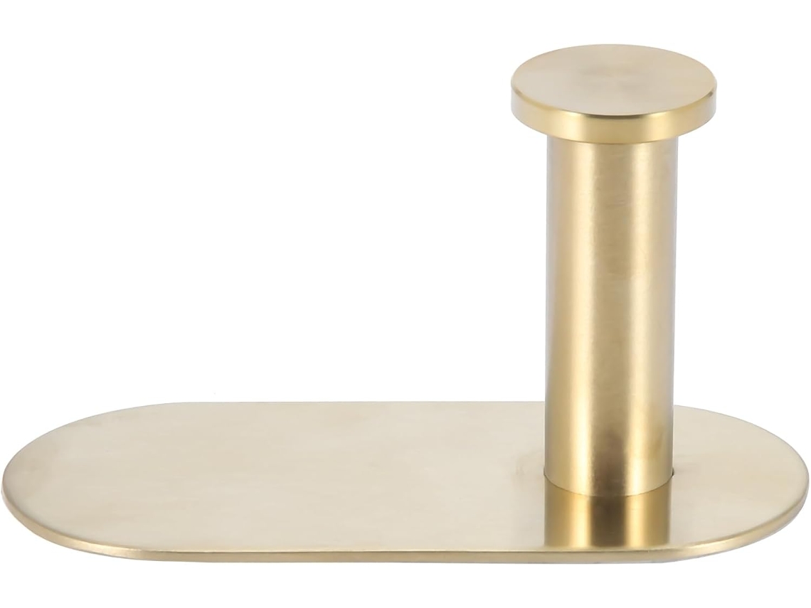 Suporte De Parede Para Toalha Mão, Porta Papel Higiênico Redondo Em Aço Inoxidável Dourado Escovado, Acessórios, 10cm