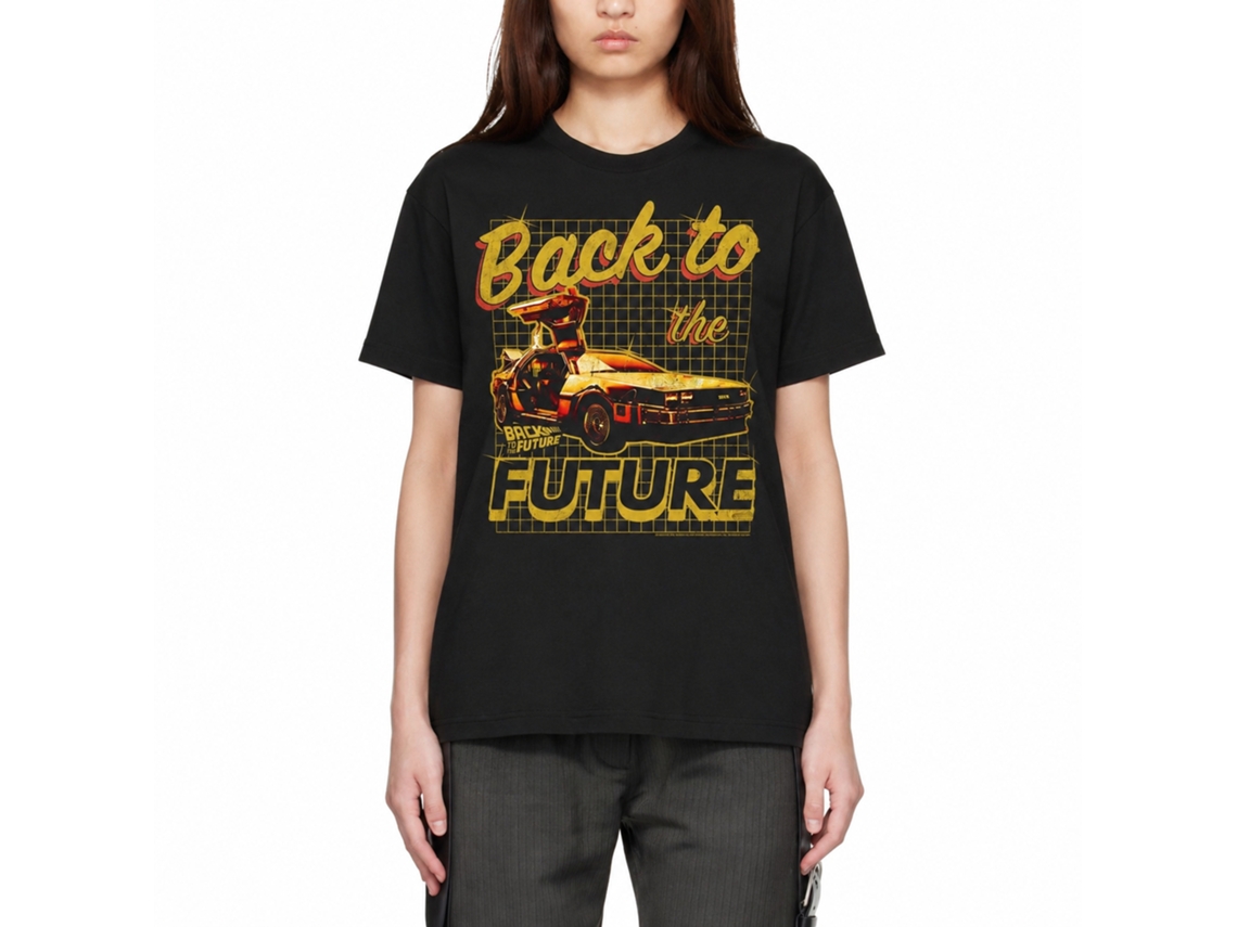 Rockinstone Back To The Future Movie By Bttf Black Adult T-shirt Size:m