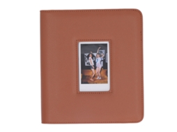 Leather Cover Photo Album Vintage 288 Photos Large Capacity Small For 3in Instant Camera Photos Business Cards Brown LAXISCREED