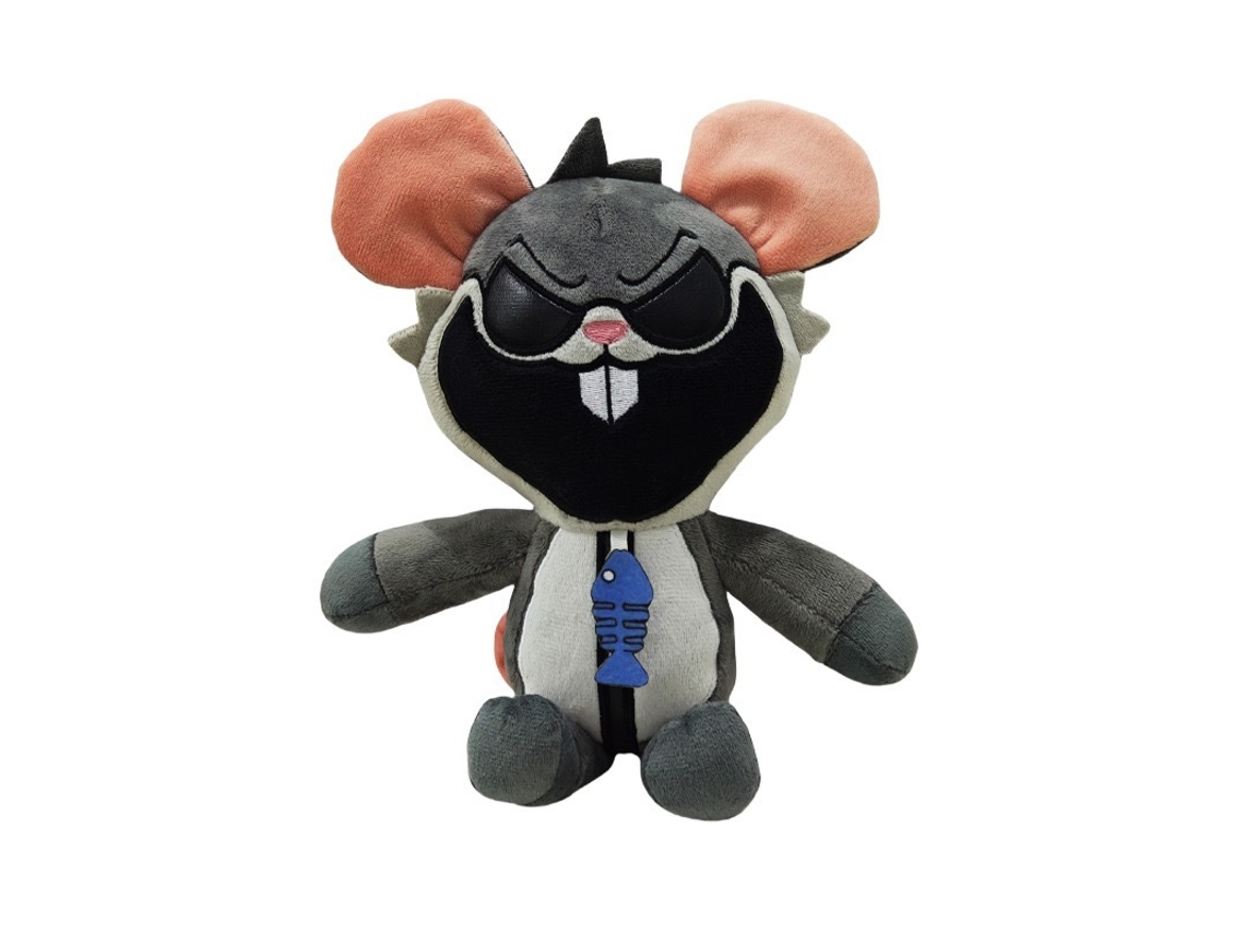 Pelúcia Nightmare Critters Rato Cinza de Boca Grande, Miniatura Pelúcia, 25cm, 80 90g GOKOCO