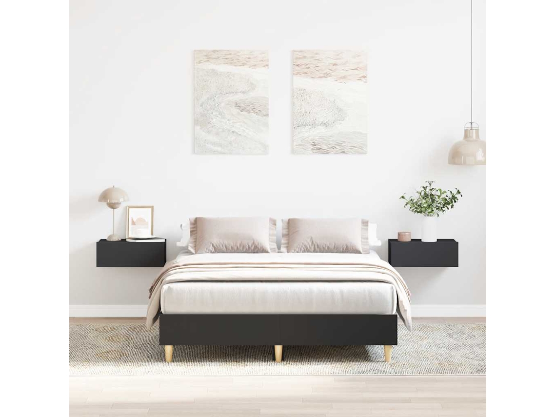 Vidaxl Estrutura De Cama Sem Colchão 120x190 Cm Preto