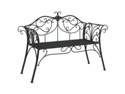 Maison Exclusive - Banco De Jardim 2-número De Lugares 130 X 47 X 90 Cm Aço Preto