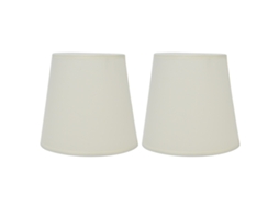 2pcs Lâmina para Lâmpada E14 Estilo Europeu Tecido Lustre Mesa Parede Casa Decoração Bege S/MARCA