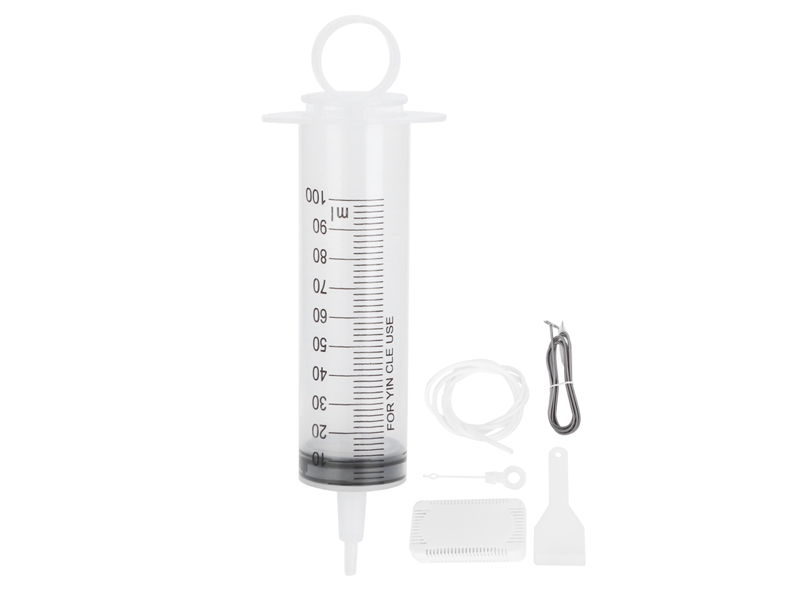 Kit de Ferramentas para Limpeza de Drenagem, Geladeira: Seringa, Mangueira, Escova, Varinha, Caixa Desodorizante S/MARCA