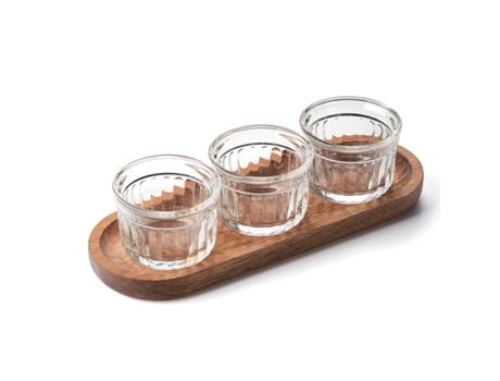 Conjunto de 3 tacinhas em vidro facetado Delice La Rochère