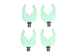 Mali suporte para Vara de Pesca de Carpa com 4 Peças Silicone Grip Luminoso Verde Rosca M3/8