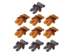 Conjunto De 10 Ursinhos Pelúcia Para Decoração Flores, Artesanato,
