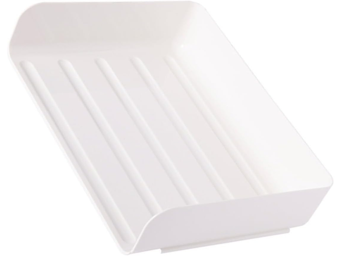 Caixa de Documentos Empilhável em Abs Branco, Design com Seções Empilháveis, Alta Capacidade Carga, Resistente