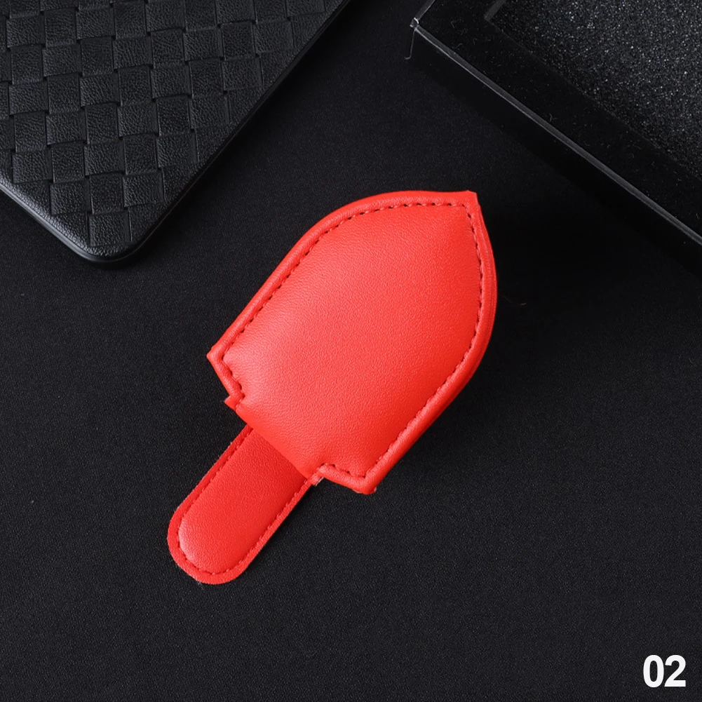 Suporte para Óculos de Carro, Clipe Universal para Quebra, de Couro Microsoft, com Clipe para Ingresso ~00985 AQUAFORGE
