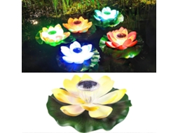 Luminária Solar Flutuante formato de lótus para piscina lago AQUAFORGE