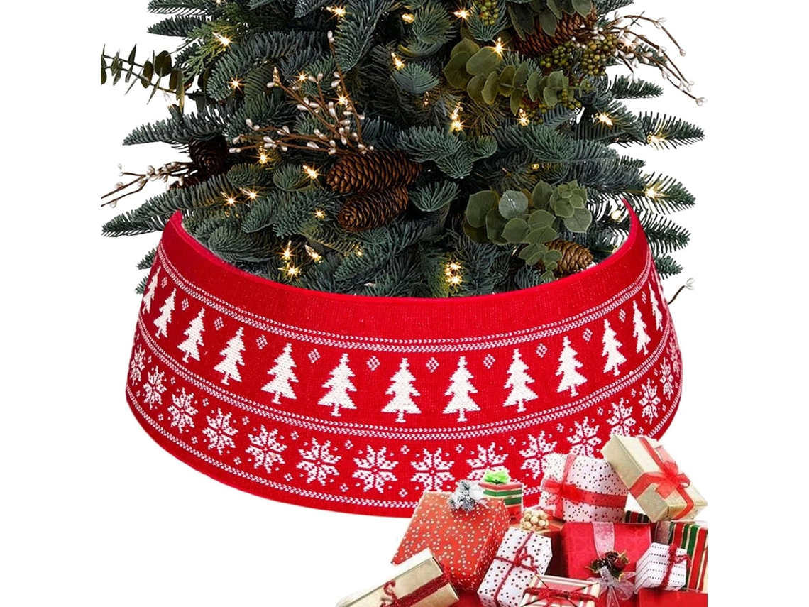 Suporte De Capa Elástica Tricotada Para Colarinho De Árvore De Natal |
