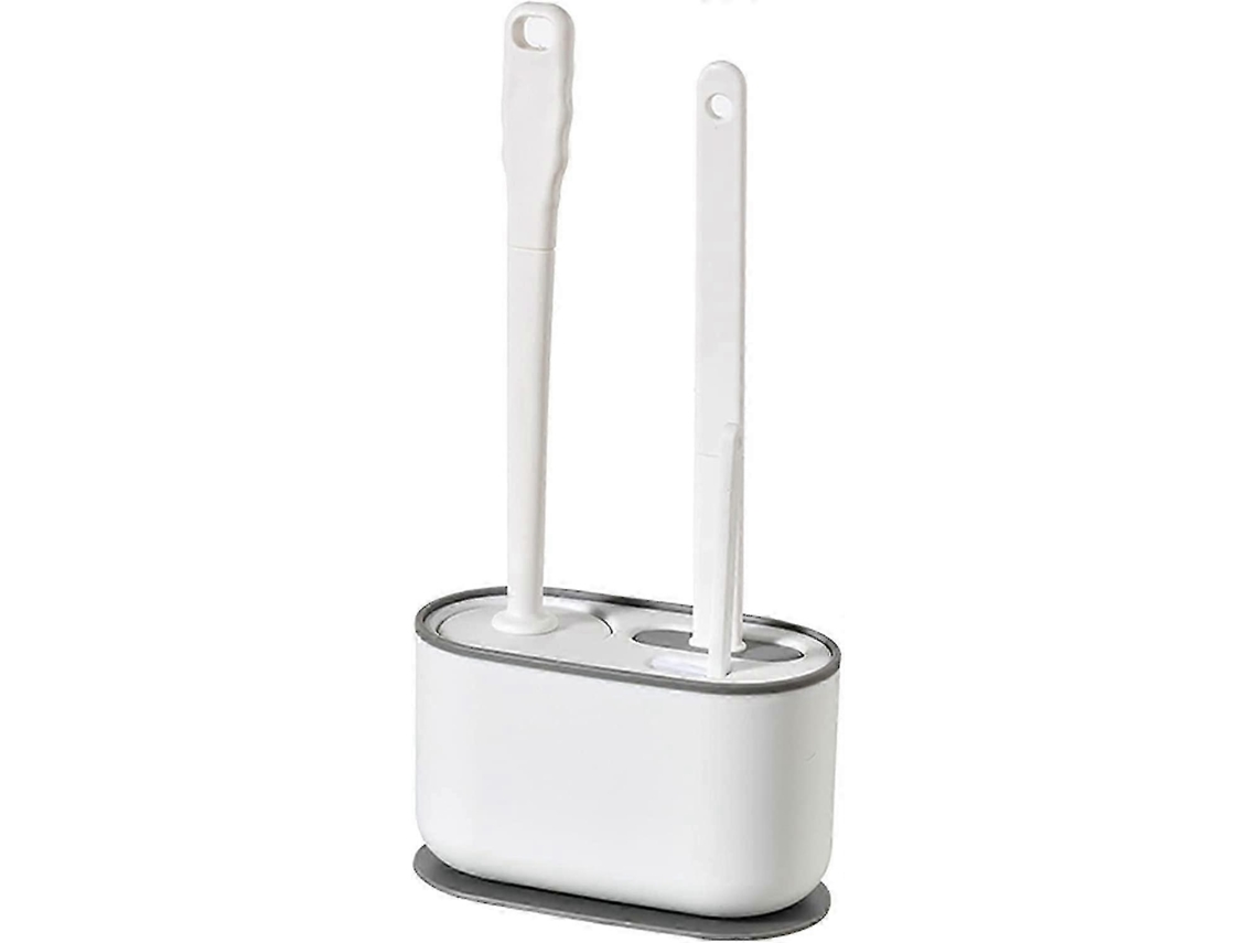 Escova Sanitária, Flexível de Silicone para Banheiro, para Parede e no Chão, Branca AQUAFORGE