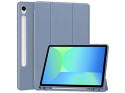 Capa De Couro Com Suporte E Compartimento Para Caneta Para Samsung Galaxy Tab S10 Fe/s9 Fe Slowmoose