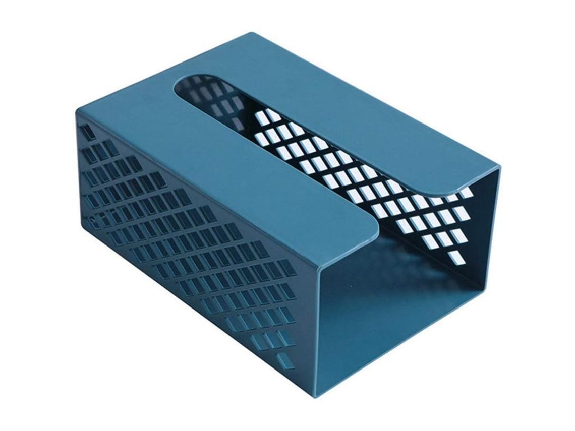2026 porta Servilletas de Pared Sin Clavos Abs Azul para Baño Cocina Oficina 19x13x8.5cm