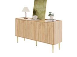 Aparador moderno e simples, Aparador moderno Armário, Conjunto de buffet para sala de estar, 140 cm (c) x 38 cm (l) x 75 cm (a)