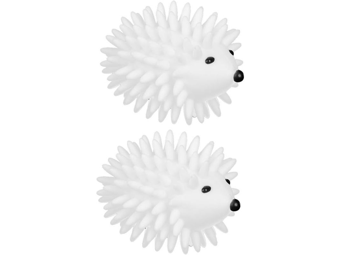 Bolas de PVC reciclado para máquina de lavar e secar roupa em formato de ouriço, ideais para roupas delicadas e com economia de energia.