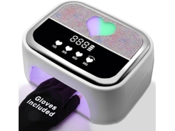 Kit de Lâmpada Uv Led para Unhas, Ideal para Esmaltação em Gel, com 4 Temporizadores, Prata. SIURN